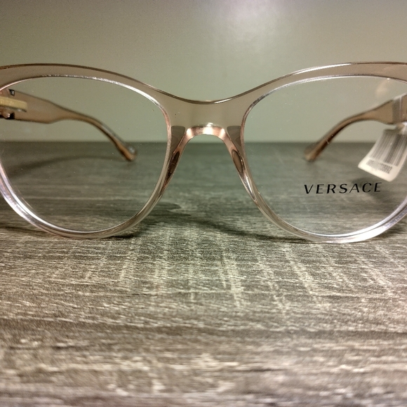(SOLD!!!) Versace Pink Clear Women's Glasses (Brand New) - Picture 2 of 5